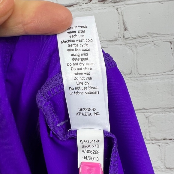 ↪️Relisted!NWT |•ATHLETA•| Purple 'Fun In The Sunepas' Drawstring Skirt Small - Picture 10 of 14
